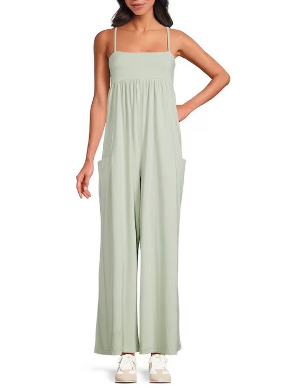 Free People Hot Shot Strappy Mint Wide-Leg  Jumpsuit. XS. Sold out online.